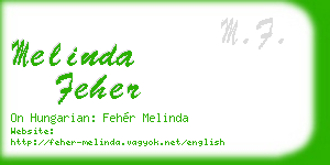 melinda feher business card